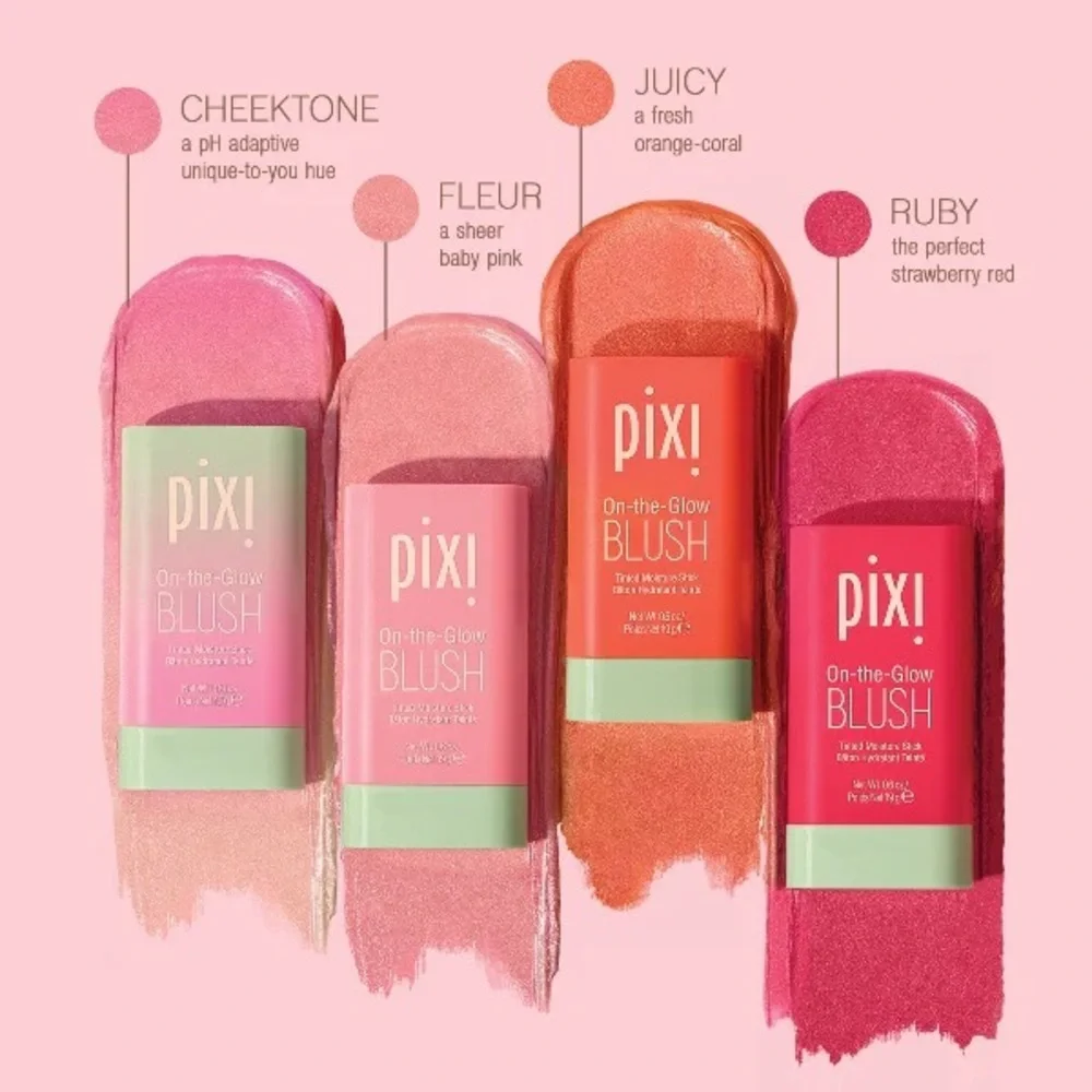 NIB Pixi On-the-Glow Blush Stick in Ruby - Strawberry Red